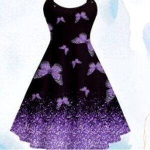 Black and purple sundress